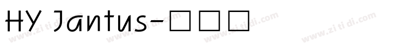 HY Jantus字体转换